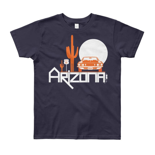 Arizona Cactus Cruise Youth Short Sleeve T-Shirt T-Shirts Navy / 12yrs designed by JOOLcity