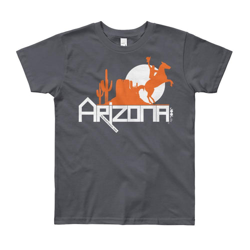 Arizona Cowboy Canyon Youth Short Sleeve T-Shirt T-Shirts Slate / 12yrs designed by JOOLcity