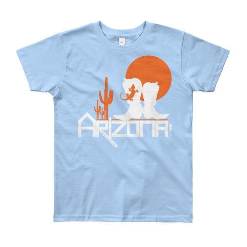 Arizona Desert Booties Youth Short Sleeve T-Shirt T-Shirts Baby Blue / 12yrs designed by JOOLcity