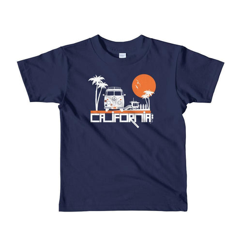 California Beach Peace Toddler Short Sleeve T-shirt T-Shirt Navy / 6yrs designed by JOOLcity