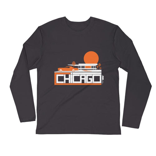 Chicago Mid-Century Ride Long Sleeve Men's T-Shirt T-Shirt 2XL designed by JOOLcity