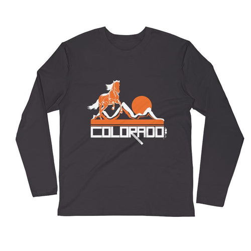 Colorado Hill Horse Long Sleeve Men's T-Shirt T-Shirt 2XL designed by JOOLcity