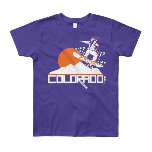 Colorado Shredding Short Sleeve Youth youth t-shirt T-Shirt Purple / 12yrs designed by JOOLcity