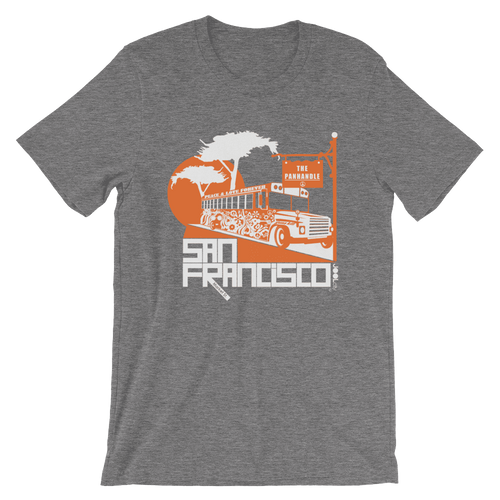 San Francisco Blissful Bus Short-Sleeve Men's T-Shirt T-Shirt Deep Heather / 2XL designed by JOOLcity