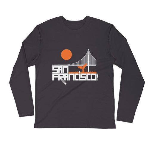 San Francisco Whale Tail Long Sleeve Men's T-Shirt T-Shirt 2XL designed by JOOLcity