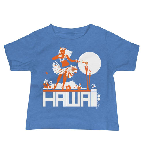 Hawaii Hula Happy Baby Jersey Short Sleeve Tee T-Shirts Heather Columbia Blue / 18-24m designed by JOOLcity