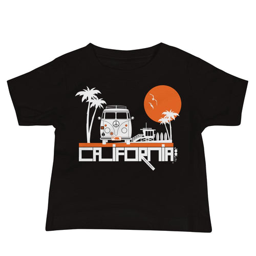 California Beach Peace Baby Jersey Short Sleeve Tee T-Shirts Black / 18-24m designed by JOOLcity