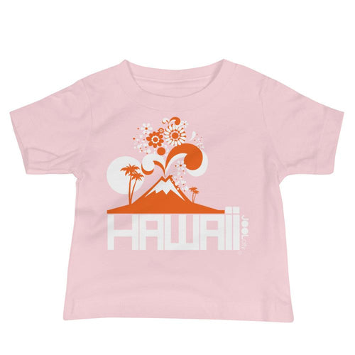 Hawaii Volcano Eruptous Baby Jersey Short Sleeve Tee T-Shirts Pink / 18-24m designed by JOOLcity