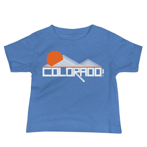 Colorado Mod Mountain Baby Jersey Short Sleeve Tee T-Shirts Heather Columbia Blue / 18-24m designed by JOOLcity