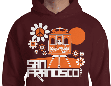 San Francisco Cable Car Groove Hooded Sweatshirt