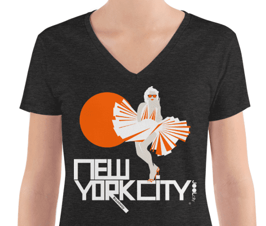 New York My Girl Women's Fashion Deep V-neck Tee
