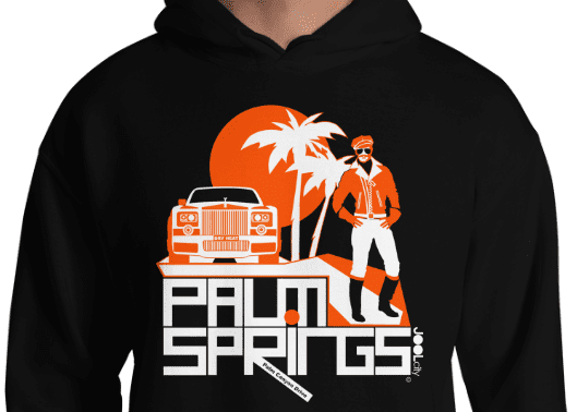 Palm Springs Rolling Pose Hooded Sweatshirt