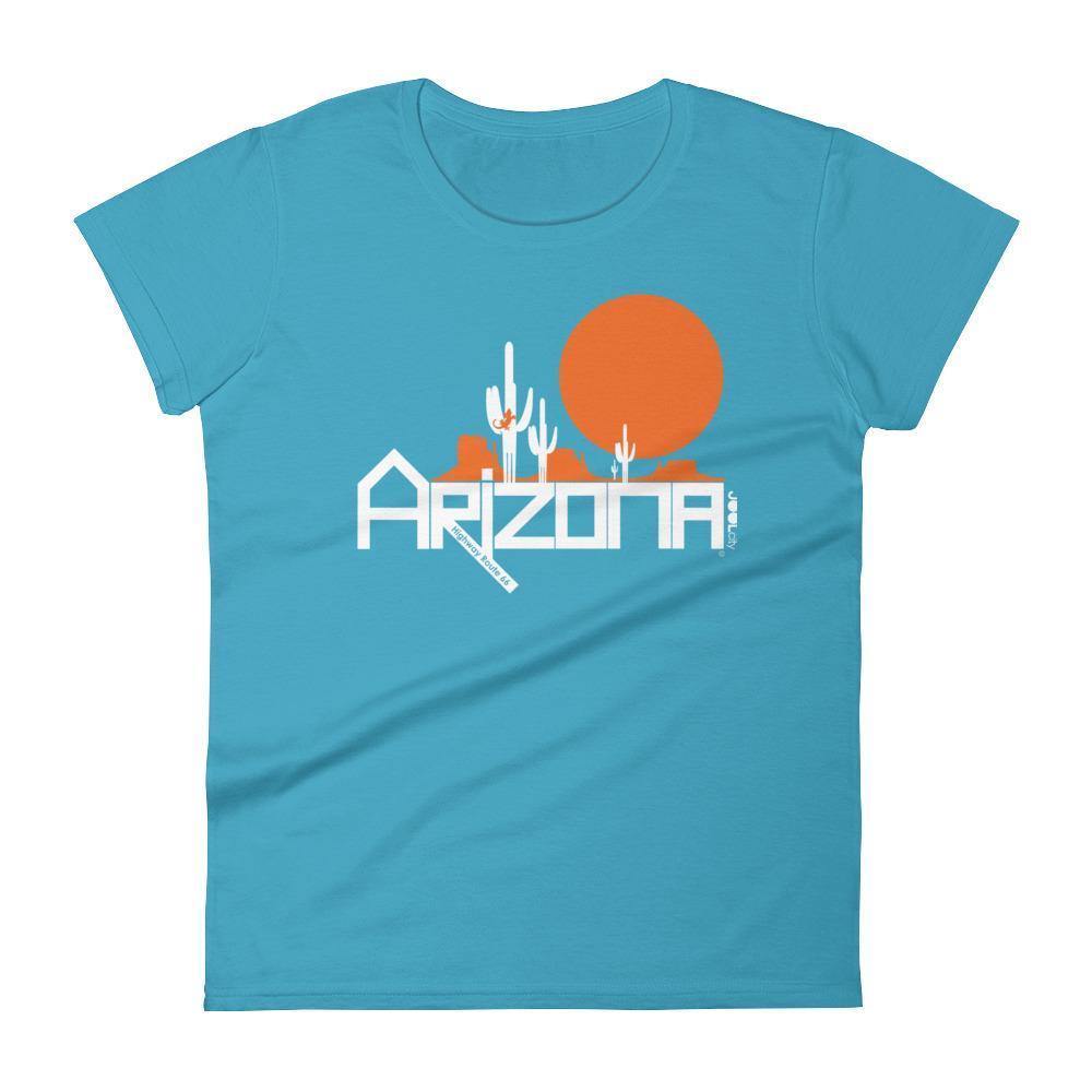 Arizona Cactus Crawlers Women's Short Sleeve T-shirt T-Shirts Caribbean Blue / 2XL designed by JOOLcity