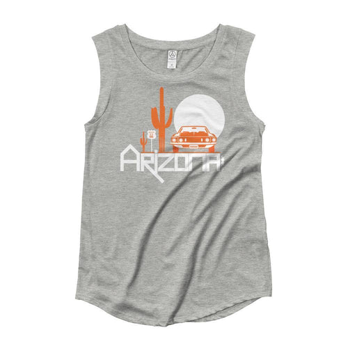 Arizona Cactus Cruise Ladies&rsquo; Cap Sleeve Tank-Top Tank Tops Heather Grey / XL designed by JOOLcity