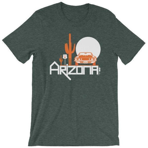 Arizona Cactus Cruise Short-Sleeve Men's T-Shirt T-Shirts Heather Forest / 2XL designed by JOOLcity