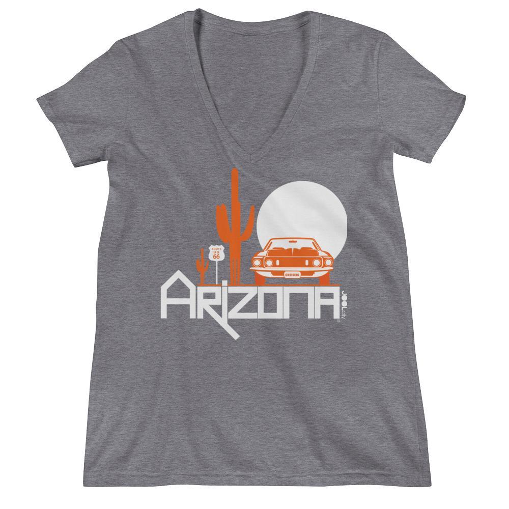 Arizona Cactus Cruise Women's Fashion Deep V-neck Tee T-Shirts Grey Triblend / 2XL designed by JOOLcity