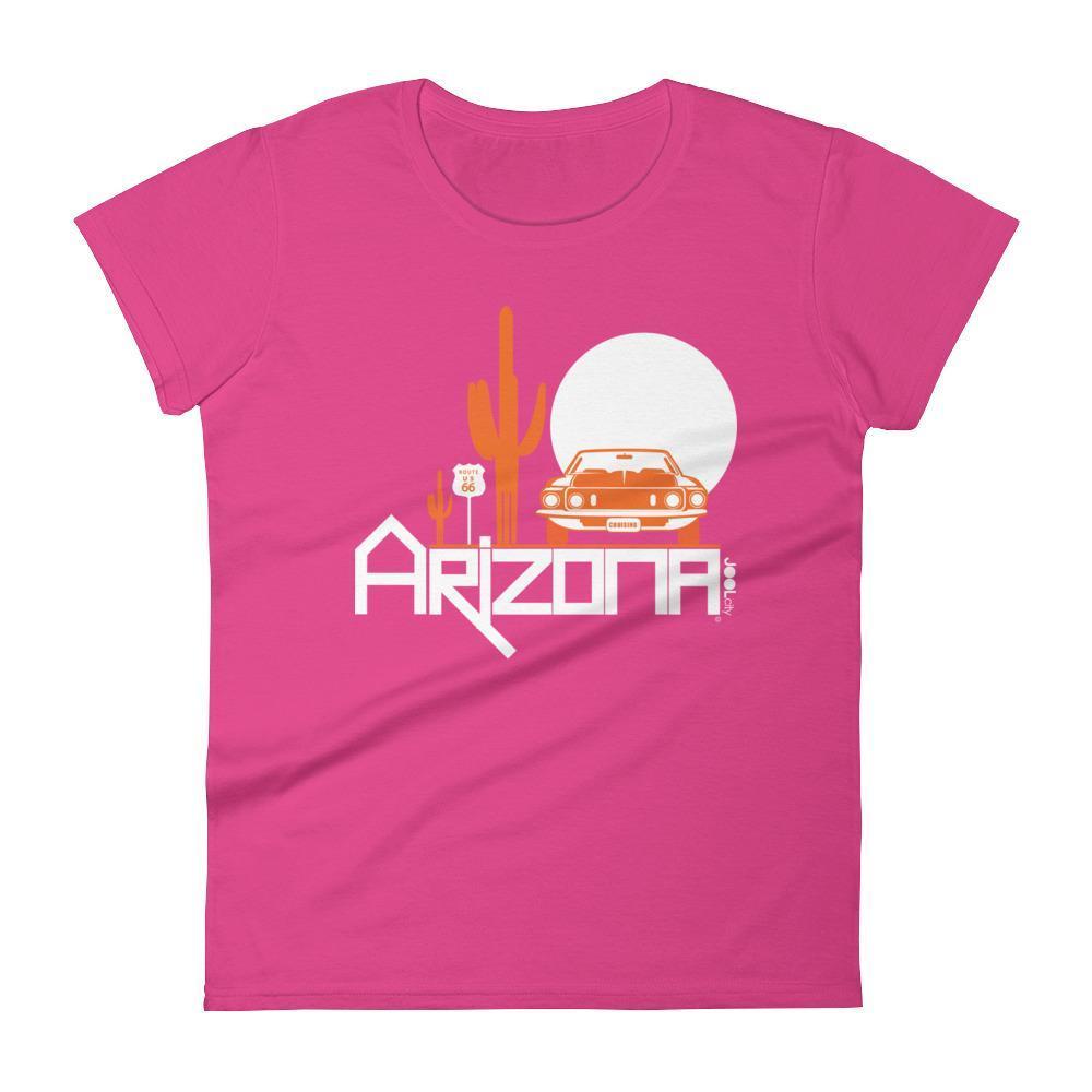 Arizona Cactus Cruise Women's Short Sleeve T-shirt T-Shirts Hot Pink / 2XL designed by JOOLcity