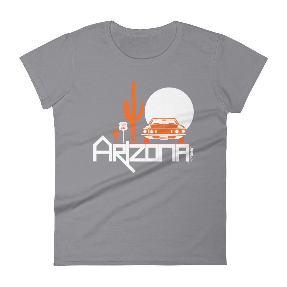 Arizona Cactus Cruise Women's Short Sleeve T-shirt T-Shirts Storm Grey / 2XL designed by JOOLcity