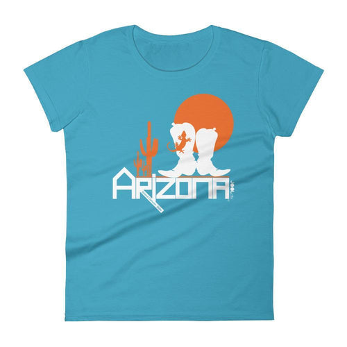 Arizona Desert Booties Women's Short Sleeve T-shirt T-Shirts Caribbean Blue / 2XL designed by JOOLcity