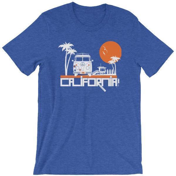 California  Beach Peace  Short-Sleeve Men's T-Shirt T-Shirt Heather Raspberry / 4XL designed by JOOLcity