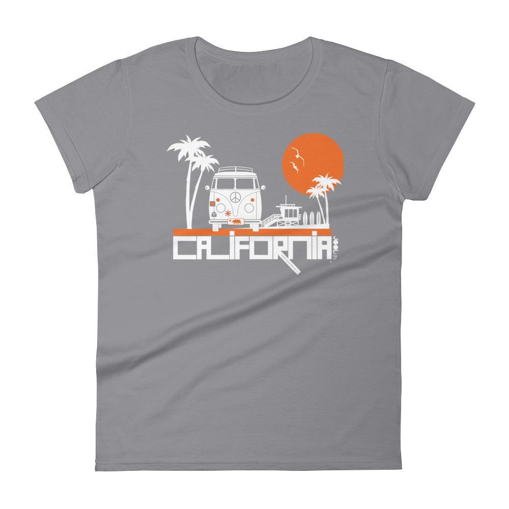 California  Beach Peace  Women's Short Sleeve T-Shirt T-Shirt Storm Grey / 2XL designed by JOOLcity