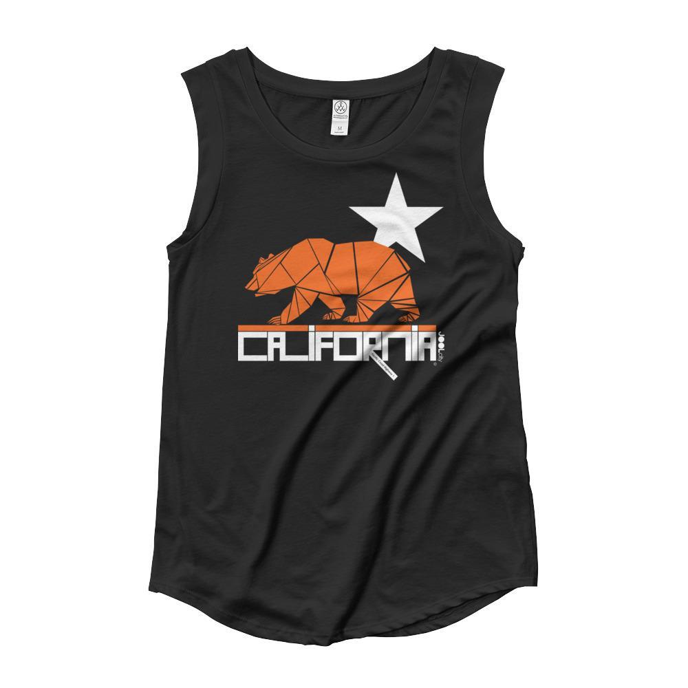 California Geo Bear Ladies’ Cap Sleeve Tank-Top