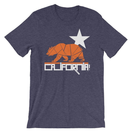 California Geo Bear Short-Sleeve Men's T-Shirt T-Shirt Heather Midnight Navy / 4XL designed by JOOLcity