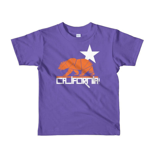 California Geo Bear Toddler Short Sleeve T-shirt T-Shirt Purple / 6yrs designed by JOOLcity