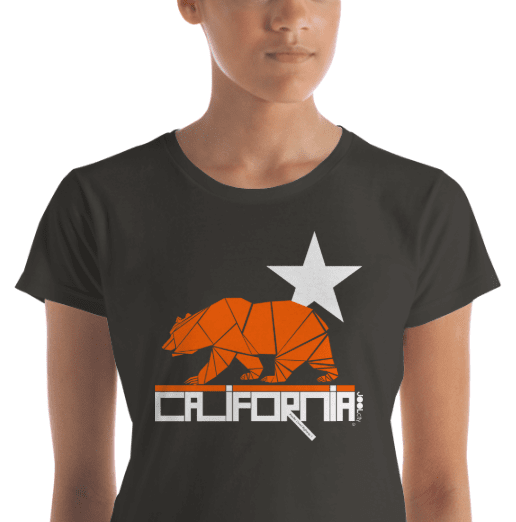 California  Geo Bear  Women's Short Sleeve T-Shirt T-Shirt  designed by JOOLcity