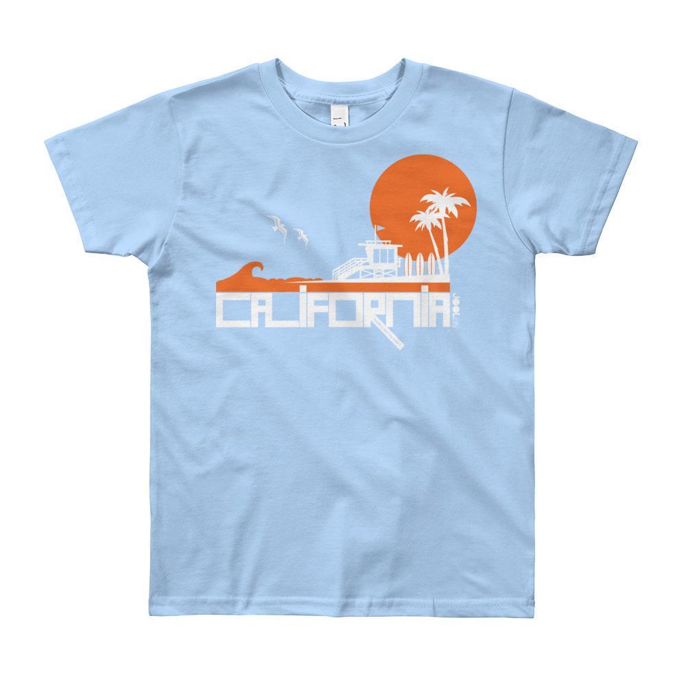 California Lifeguard Love Short Sleeve Youth T-shirt T-Shirt Baby Blue / 12yrs designed by JOOLcity