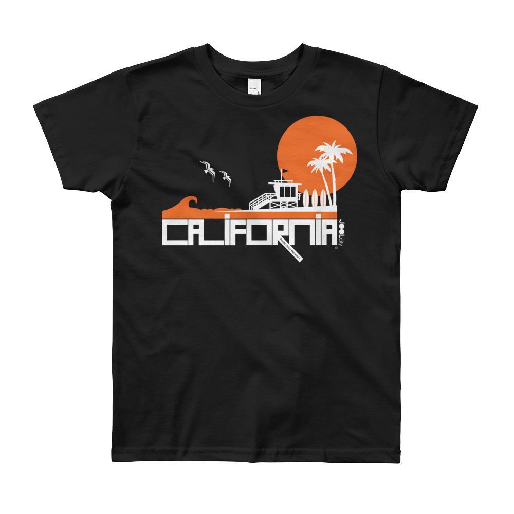 California Lifeguard Love Short Sleeve Youth T-shirt T-Shirt Black / 12yrs designed by JOOLcity