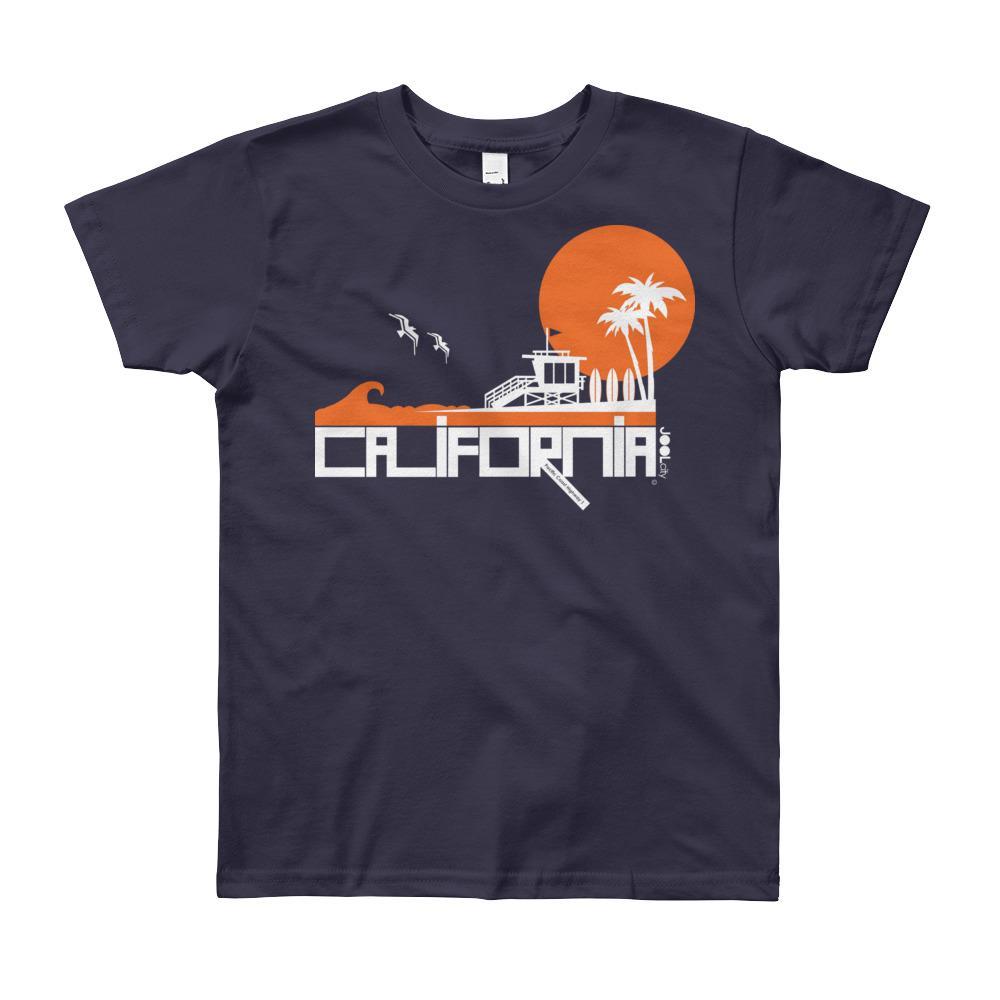 California Lifeguard Love Short Sleeve Youth T-shirt T-Shirt Navy / 12yrs designed by JOOLcity