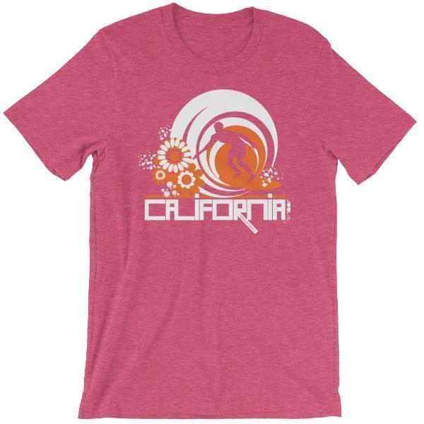 California Ripcurl Flower Power Short-Sleeve Men's T-Shirt T-Shirt Heather Raspberry / 4XL designed by JOOLcity