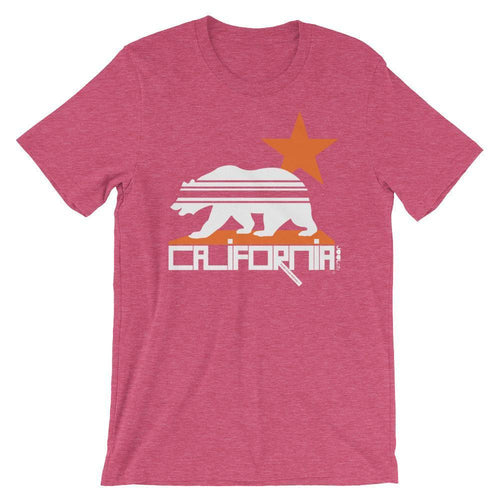 California Stars &amp; Stripes Short-Sleeve Men's T-Shirt T-Shirt Heather Raspberry / 4XL designed by JOOLcity