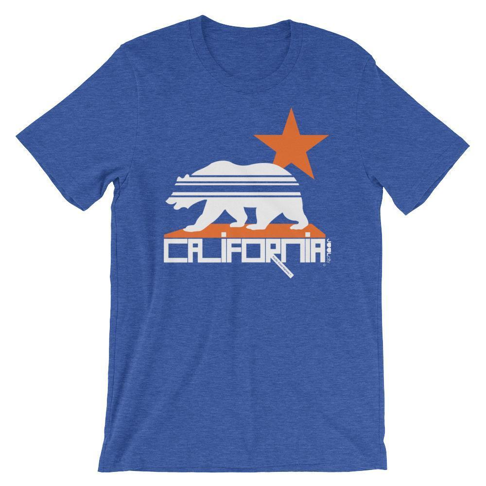 California Stars &amp; Stripes Short-Sleeve Men's T-Shirt T-Shirt Heather True Royal / 4XL designed by JOOLcity