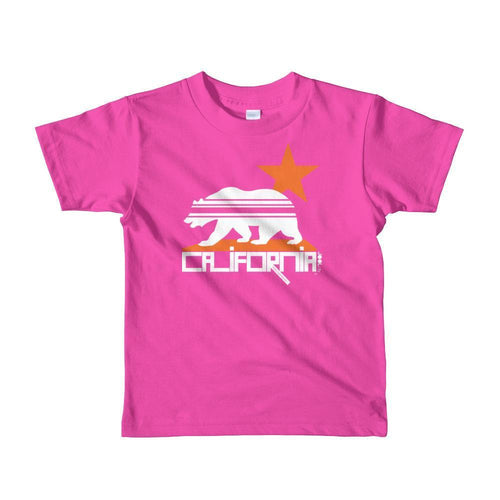 California Stars &amp; Stripes Toddler Short Sleeve T-shirt T-Shirt Fuchsia / 6yrs designed by JOOLcity