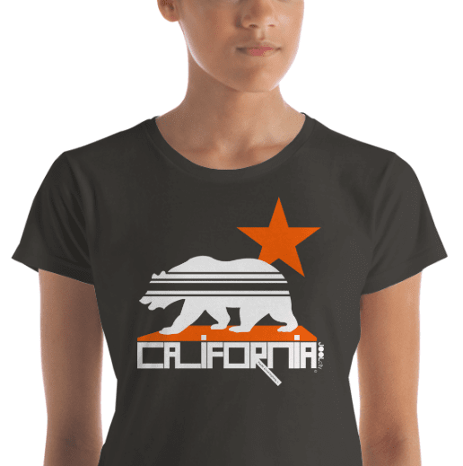 California  Stars &amp; Stripes  Women's Short Sleeve T-Shirt T-Shirt  designed by JOOLcity