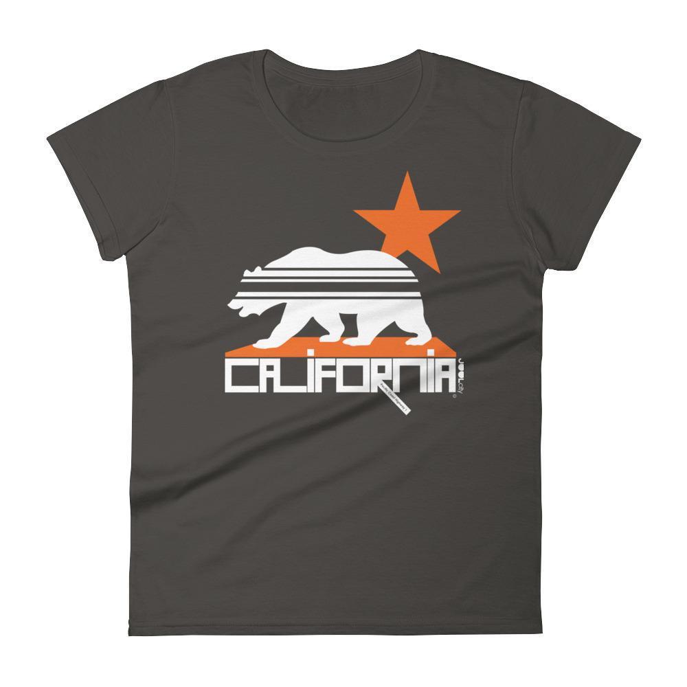California  Stars &amp; Stripes  Women's Short Sleeve T-Shirt T-Shirt Smoke / 2XL designed by JOOLcity