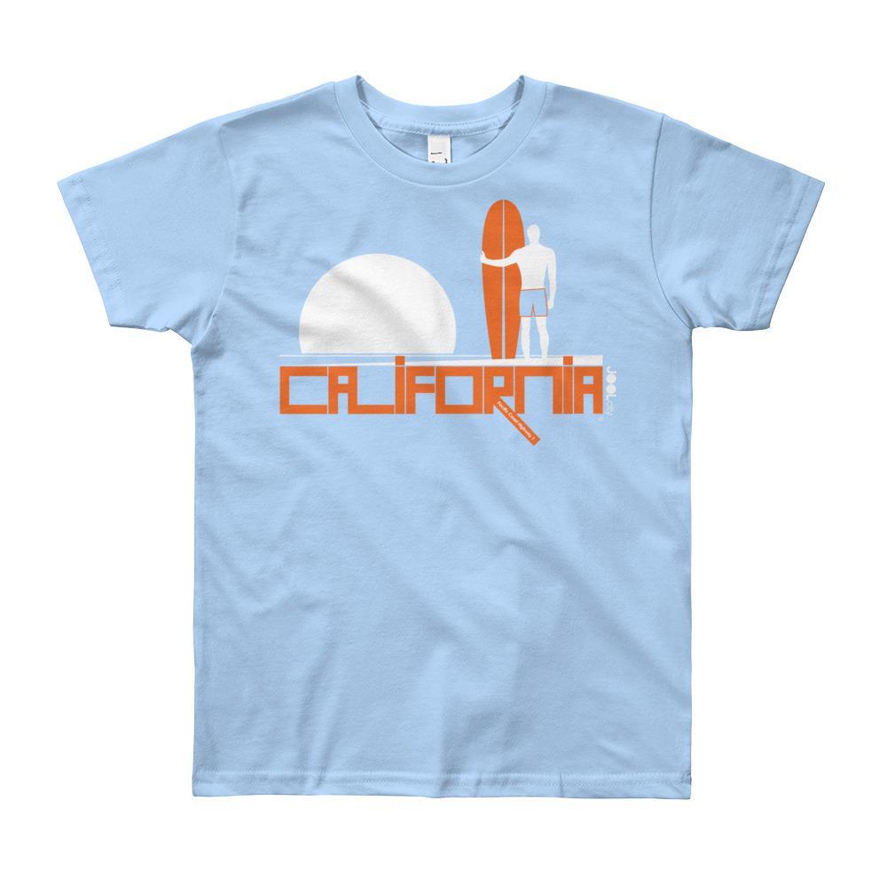 California Surf Silence Short Sleeve Youth T-shirt T-Shirt Baby Blue / 12yrs designed by JOOLcity