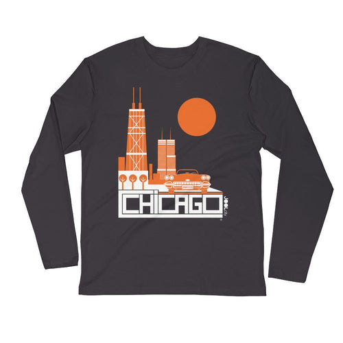 Chicago Downtown Ride Long Sleeve Men's T-Shirt T-Shirt 2XL designed by JOOLcity