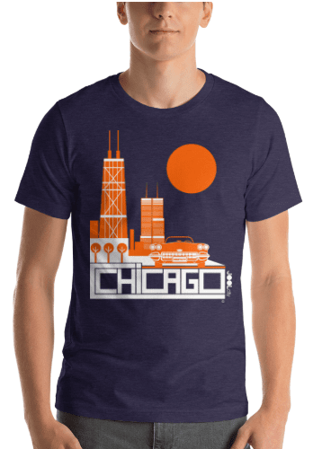 Chicago Downtown Ride Short-Sleeve Men's T-Shirt T-Shirt  designed by JOOLcity