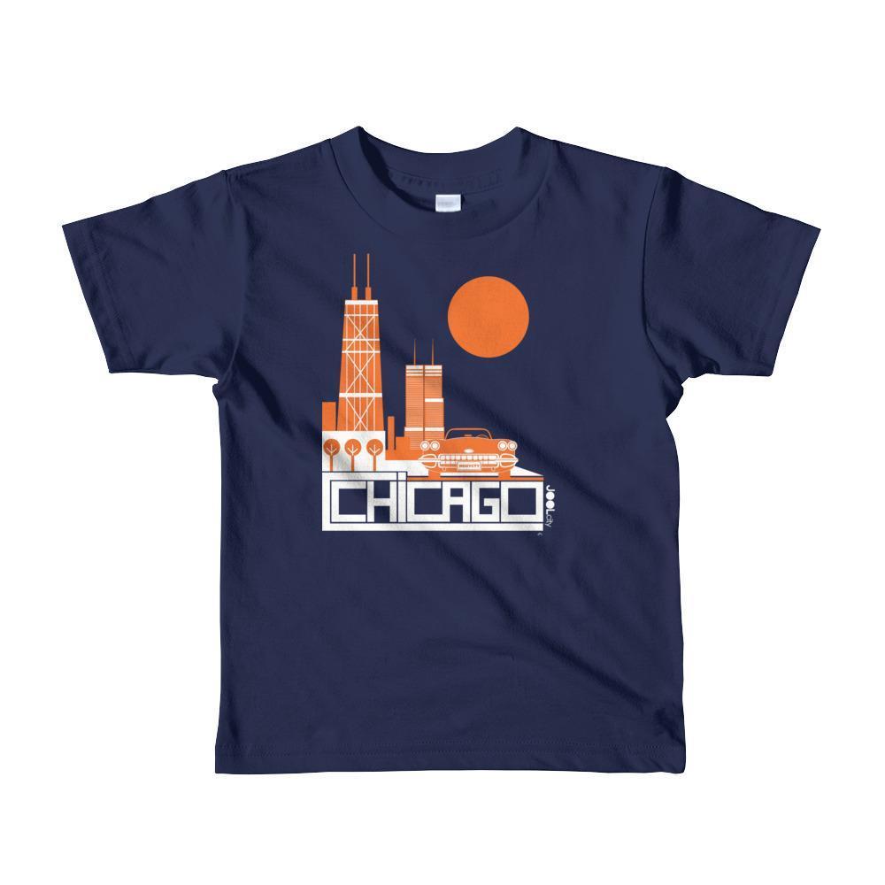 Chicago Downtown Ride Toddler Short Sleeve T-shirt T-Shirt Navy / 6yrs designed by JOOLcity