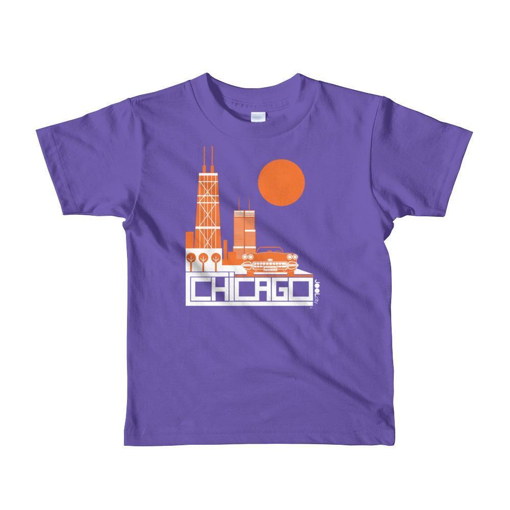 Chicago Downtown Ride Toddler Short Sleeve T-shirt T-Shirt Purple / 6yrs designed by JOOLcity