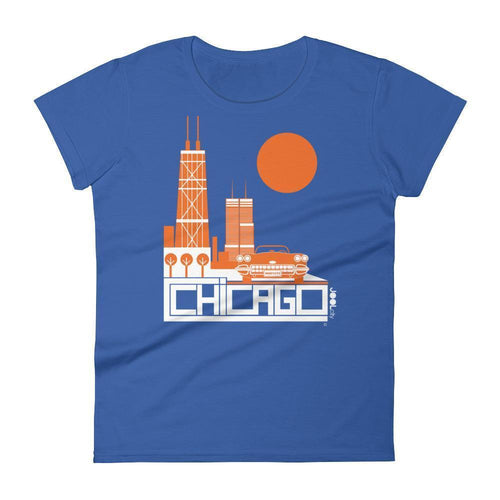 Chicago Downtown Ride Women's Short Sleeve T-shirt T-Shirt Royal Blue / 2XL designed by JOOLcity