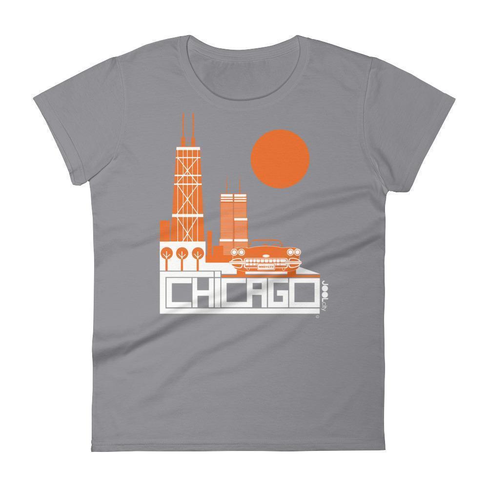 Chicago Downtown Ride Women's Short Sleeve T-shirt T-Shirt Storm Grey / 2XL designed by JOOLcity