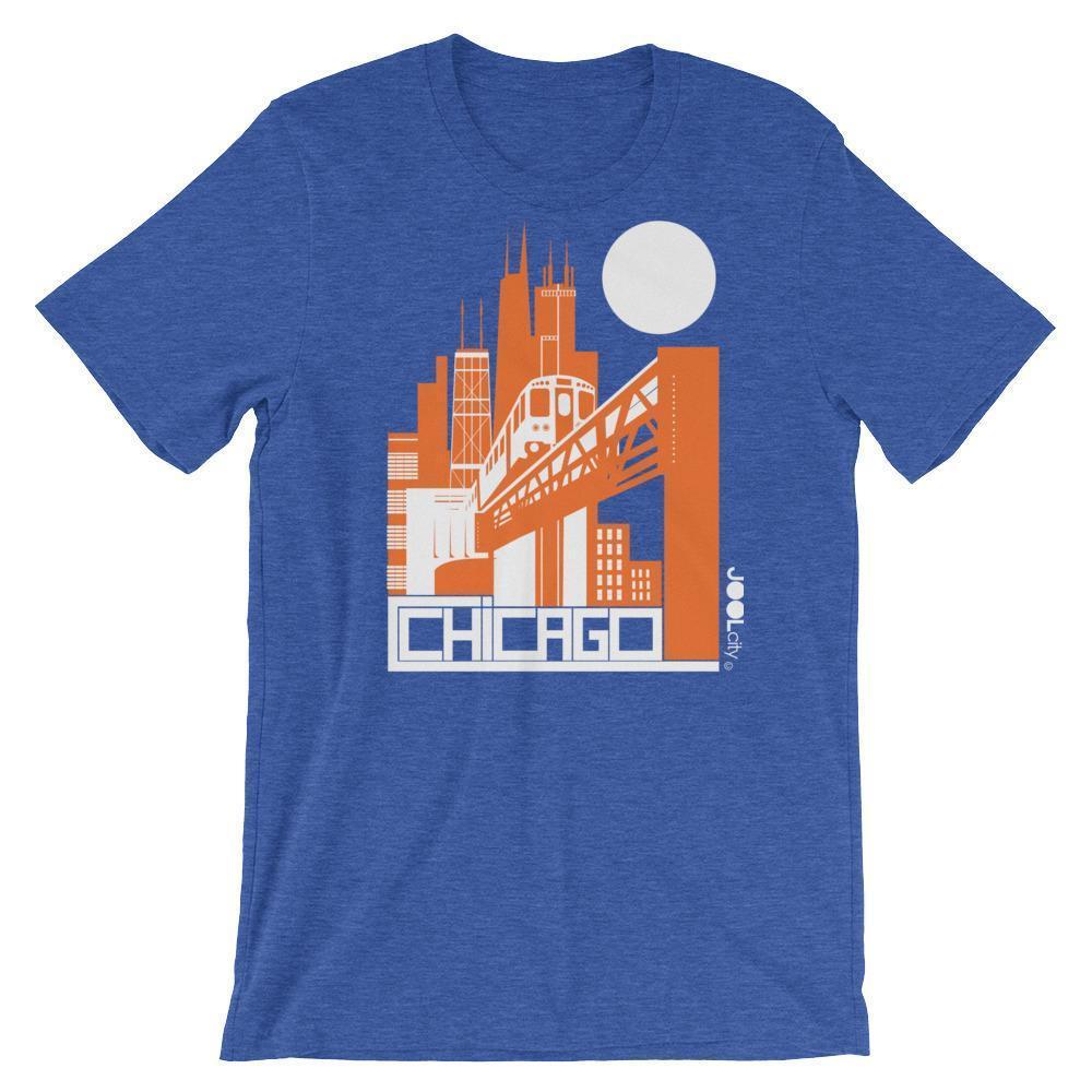 Chicago El Train Short-Sleeve Men's T-Shirt T-Shirt Heather True Royal / 2XL designed by JOOLcity
