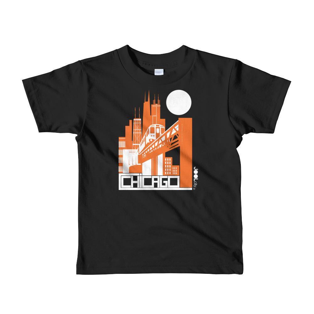 Chicago El Train Toddler Short Sleeve T-shirt T-Shirt Black / 6yrs designed by JOOLcity