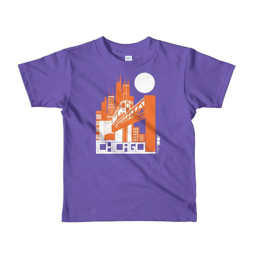Chicago El Train Toddler Short Sleeve T-shirt T-Shirt Purple / 6yrs designed by JOOLcity