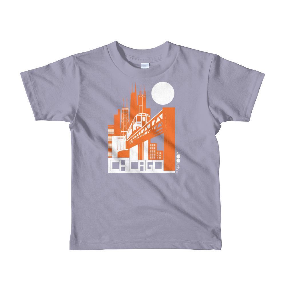 Chicago El Train Toddler Short Sleeve T-shirt T-Shirt Slate / 6yrs designed by JOOLcity