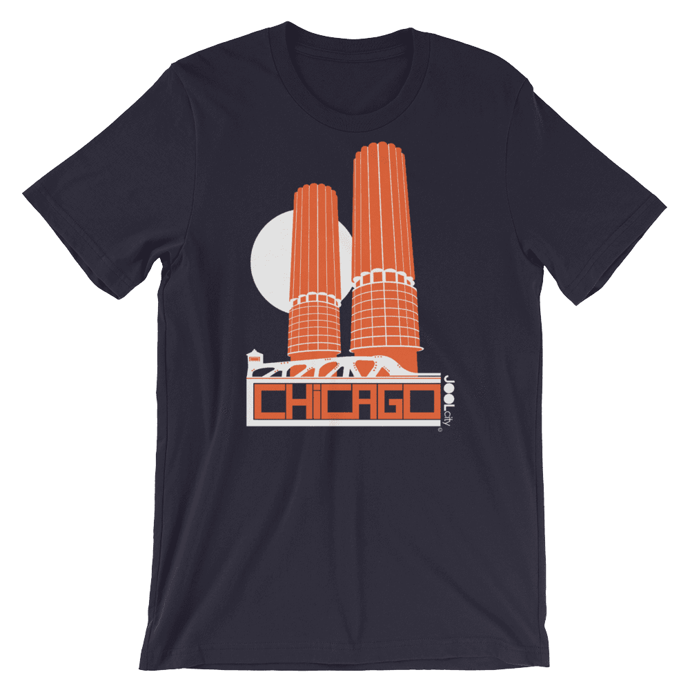 Chicago Marina Towers Short-Sleeve Men's T-Shirt T-Shirt Navy / 2XL designed by JOOLcity
